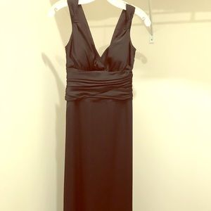 Black long bridesmaid dress